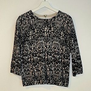 Philosophy. Medium. 3/4 sleeve. Retro print. Back zipper. Top.